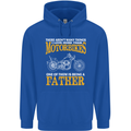 Being a Father Biker Motorcycle Motorbike Mens 80% Cotton Hoodie Royal Blue