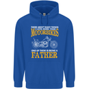 Being a Father Biker Motorcycle Motorbike Mens 80% Cotton Hoodie Royal Blue