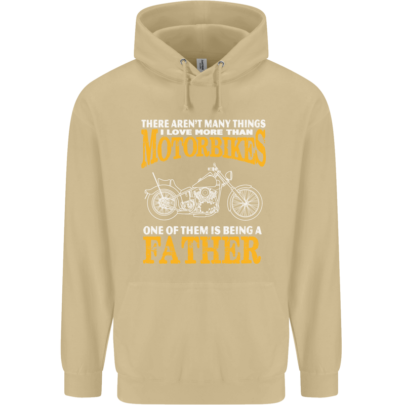 Being a Father Biker Motorcycle Motorbike Mens 80% Cotton Hoodie Sand