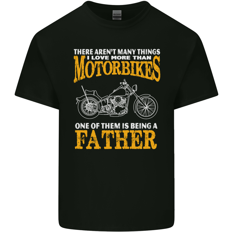 Being a Father Biker Motorcycle Motorbike Mens Cotton T-Shirt Tee Top Black