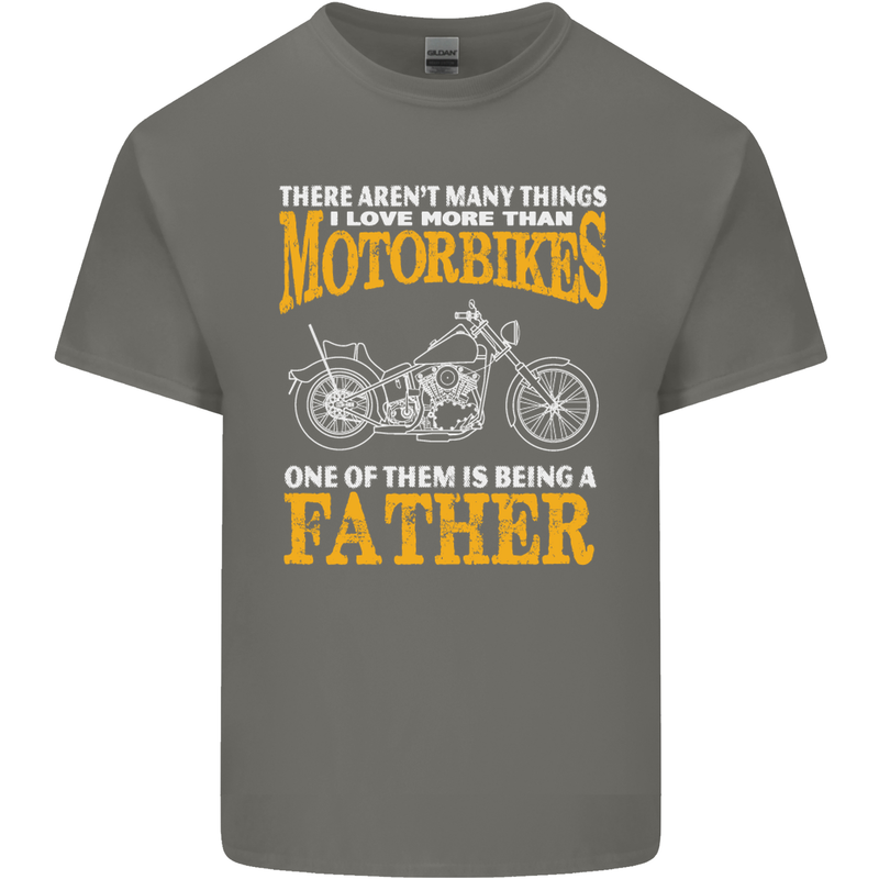 Being a Father Biker Motorcycle Motorbike Mens Cotton T-Shirt Tee Top Charcoal