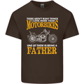 Being a Father Biker Motorcycle Motorbike Mens Cotton T-Shirt Tee Top Dark Chocolate