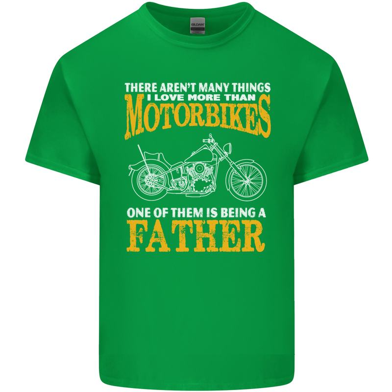Being a Father Biker Motorcycle Motorbike Mens Cotton T-Shirt Tee Top Irish Green