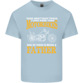 Being a Father Biker Motorcycle Motorbike Mens Cotton T-Shirt Tee Top Light Blue