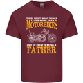 Being a Father Biker Motorcycle Motorbike Mens Cotton T-Shirt Tee Top Maroon