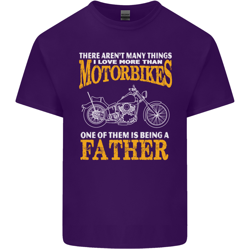 Being a Father Biker Motorcycle Motorbike Mens Cotton T-Shirt Tee Top Purple