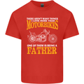 Being a Father Biker Motorcycle Motorbike Mens Cotton T-Shirt Tee Top Red