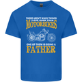 Being a Father Biker Motorcycle Motorbike Mens Cotton T-Shirt Tee Top Royal Blue
