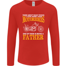 Being a Father Biker Motorcycle Motorbike Mens Long Sleeve T-Shirt Red