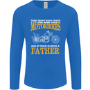 Being a Father Biker Motorcycle Motorbike Mens Long Sleeve T-Shirt Royal Blue