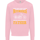 Being a Father Biker Motorcycle Motorbike Mens Sweatshirt Jumper Light Pink