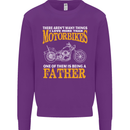 Being a Father Biker Motorcycle Motorbike Mens Sweatshirt Jumper Purple