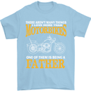 Being a Father Biker Motorcycle Motorbike Mens T-Shirt Cotton Gildan Light Blue
