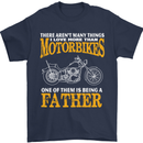 Being a Father Biker Motorcycle Motorbike Mens T-Shirt Cotton Gildan Navy Blue