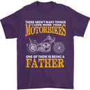 Being a Father Biker Motorcycle Motorbike Mens T-Shirt Cotton Gildan Purple