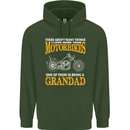 Being a Grandad Biker Motorcycle Motorbike Mens 80% Cotton Hoodie Forest Green