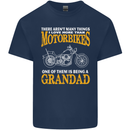 Being a Grandad Biker Motorcycle Motorbike Mens Cotton T-Shirt Tee Top Navy Blue