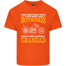 Being a Grandad Biker Motorcycle Motorbike Mens Cotton T-Shirt Tee Top Orange