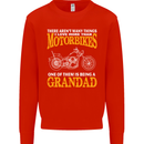 Being a Grandad Biker Motorcycle Motorbike Mens Sweatshirt Jumper Bright Red