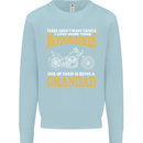 Being a Grandad Biker Motorcycle Motorbike Mens Sweatshirt Jumper Light Blue