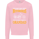 Being a Grandad Biker Motorcycle Motorbike Mens Sweatshirt Jumper Light Pink