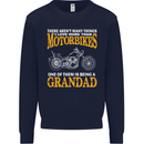 Being a Grandad Biker Motorcycle Motorbike Mens Sweatshirt Jumper Navy Blue