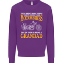 Being a Grandad Biker Motorcycle Motorbike Mens Sweatshirt Jumper Purple