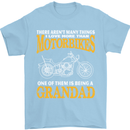 Being a Grandad Biker Motorcycle Motorbike Mens T-Shirt Cotton Gildan Light Blue