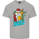 Believe in Christmas Funny Santa Xmas Mens Cotton T-Shirt Tee Top Sports Grey