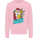 Believe in Christmas Funny Santa Xmas Mens Sweatshirt Jumper Light Pink