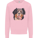 Bernese Mountain Dog Mens Sweatshirt Jumper Light Pink