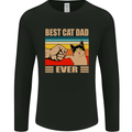 Best Cat Dad Ever Funny Father's Day Mens Long Sleeve T-Shirt Black