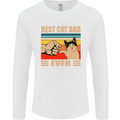 Best Cat Dad Ever Funny Father's Day Mens Long Sleeve T-Shirt White