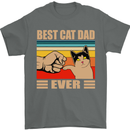 Best Cat Dad Ever Funny Father's Day Mens T-Shirt 100% Cotton Charcoal