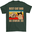 Best Cat Dad Ever Funny Father's Day Mens T-Shirt 100% Cotton Forest Green