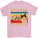 Best Cat Dad Ever Funny Father's Day Mens T-Shirt 100% Cotton Light Pink