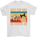 Best Cat Dad Ever Funny Father's Day Mens T-Shirt 100% Cotton White