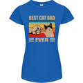 Best Cat Dad Ever Funny Father's Day Womens Petite Cut T-Shirt Royal Blue