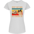 Best Cat Dad Ever Funny Father's Day Womens Petite Cut T-Shirt White
