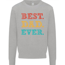 Best Dad Ever Fathers Day Gift Present Mens Sweatshirt Jumper Sports Grey