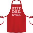 Best Dad Ever Fathers Day Present Gift Cotton Apron 100% Organic Red