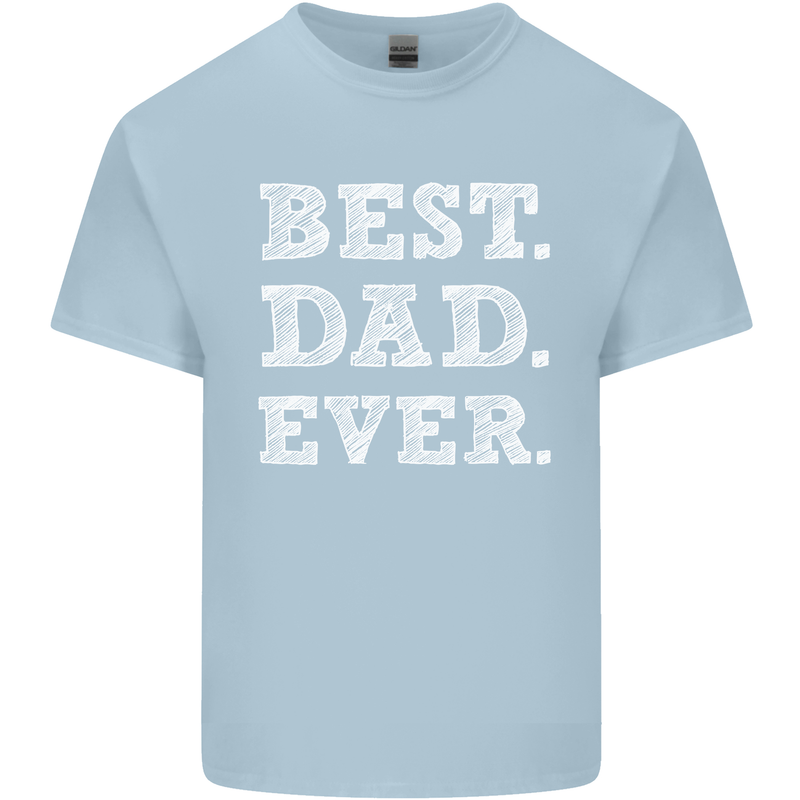 Best Dad Ever Fathers Day Present Gift Mens Cotton T-Shirt Tee Top Light Blue
