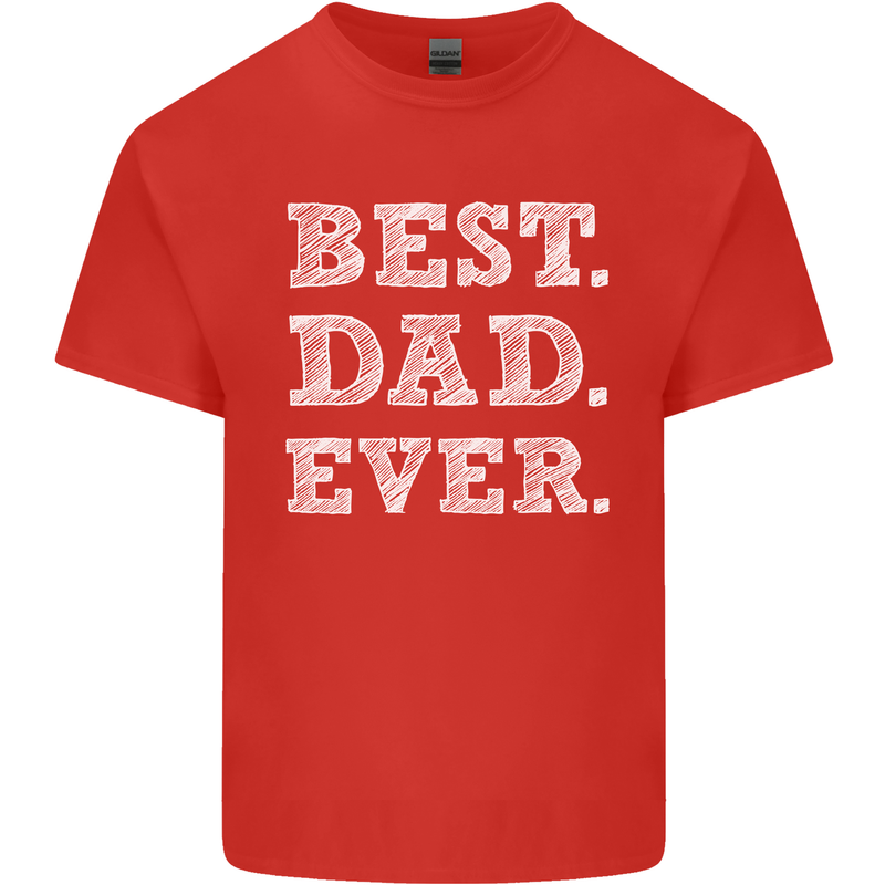 Best Dad Ever Fathers Day Present Gift Mens Cotton T-Shirt Tee Top Red