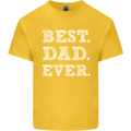 Best Dad Ever Fathers Day Present Gift Mens Cotton T-Shirt Tee Top Yellow