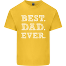 Best Dad Ever Fathers Day Present Gift Mens Cotton T-Shirt Tee Top Yellow