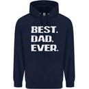 Best Dad Ever Funny Father's Day Mens 80% Cotton Hoodie Navy Blue