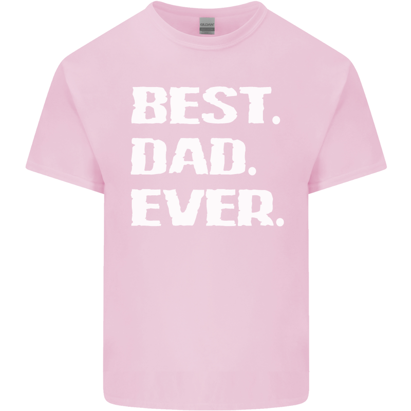 Best Dad Ever Funny Father's Day Mens Cotton T-Shirt Tee Top Light Pink