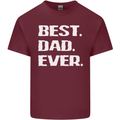 Best Dad Ever Funny Father's Day Mens Cotton T-Shirt Tee Top Maroon