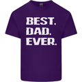 Best Dad Ever Funny Father's Day Mens Cotton T-Shirt Tee Top Purple