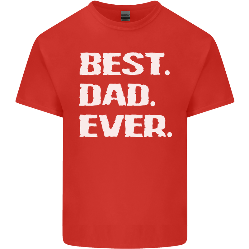 Best Dad Ever Funny Father's Day Mens Cotton T-Shirt Tee Top Red